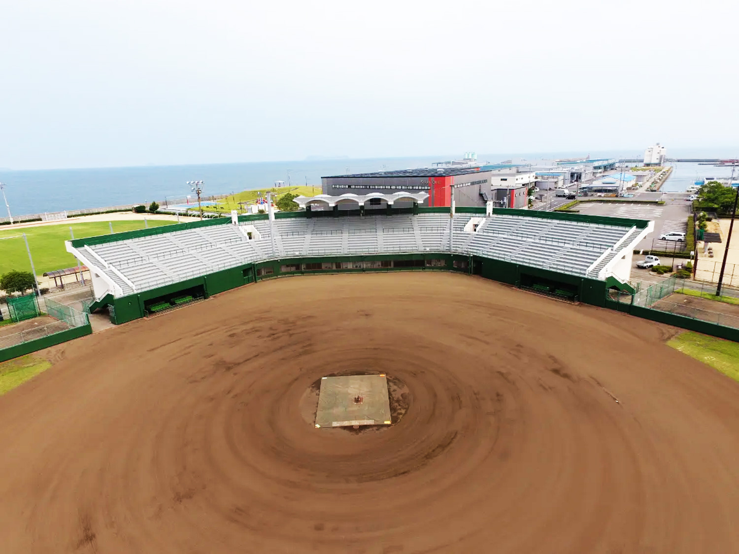 画像：浜公園野球場改修工事