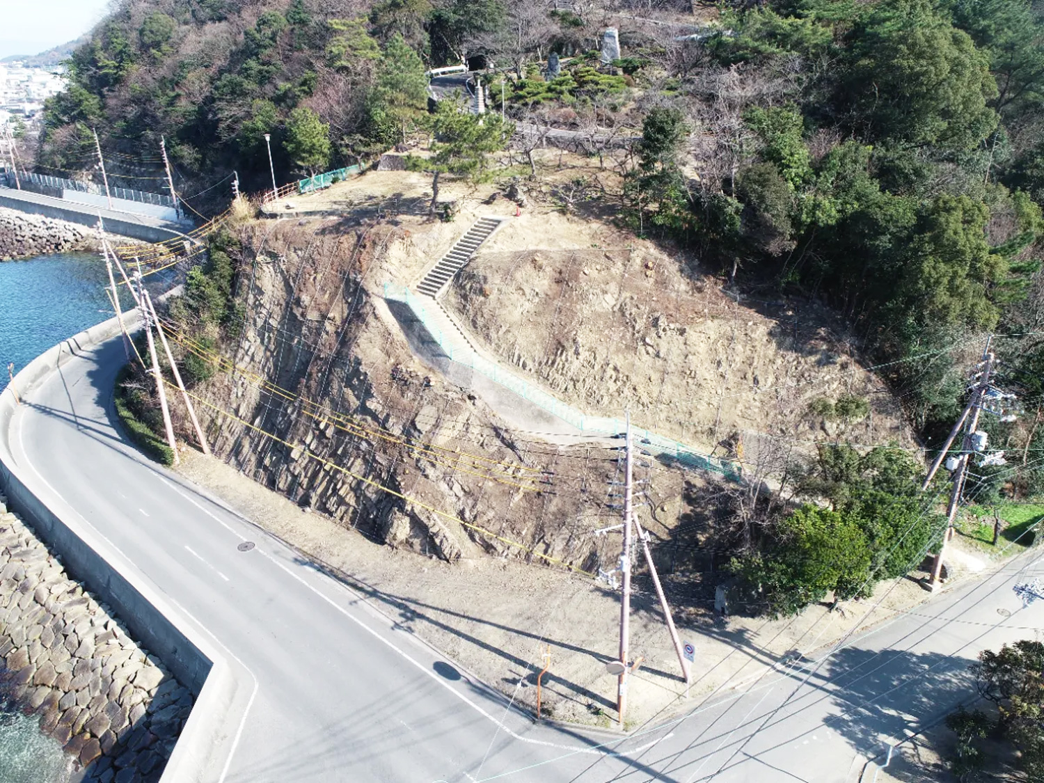 画像：四都第5号 城山公園法面対策工事